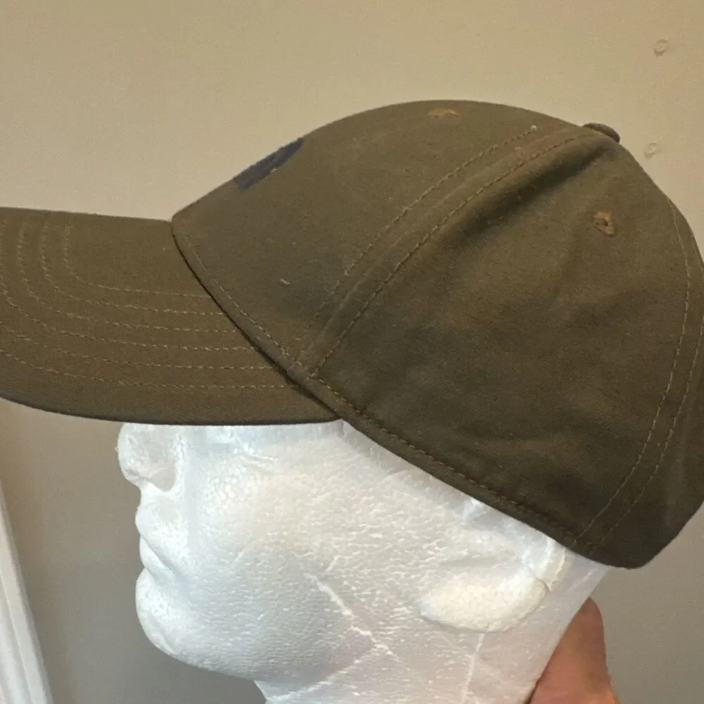 The North Face Olive Green Adjustable Strapback Hat; 1966 Embroidered; Ad Medium